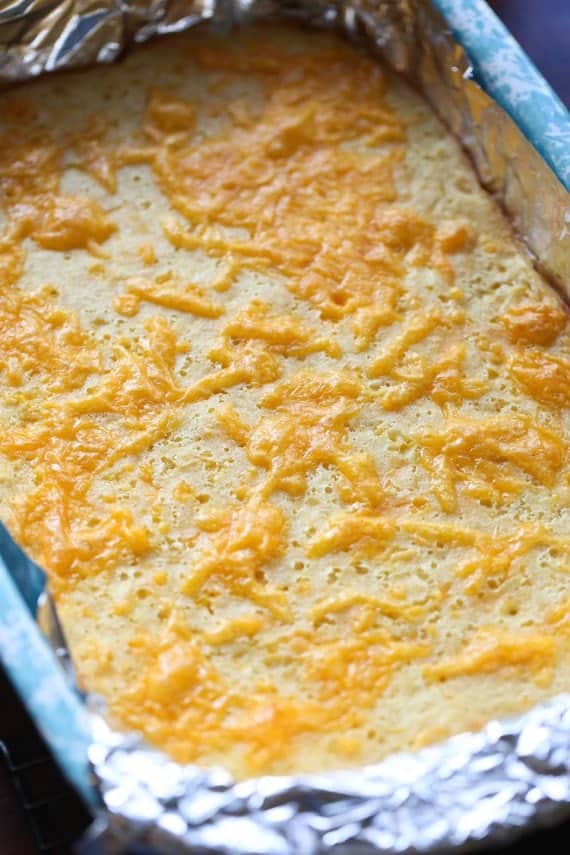 Creamy Cheesy Cornbread! It's like a cross between cornbread and corn casserole that you can eat with your hands! LOVE IT!