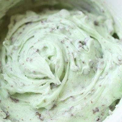 Image of mint chocolate chip frosting