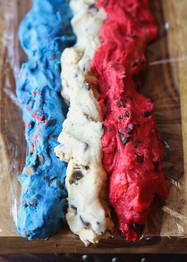 Patriotic Chocolate Chip Cookies