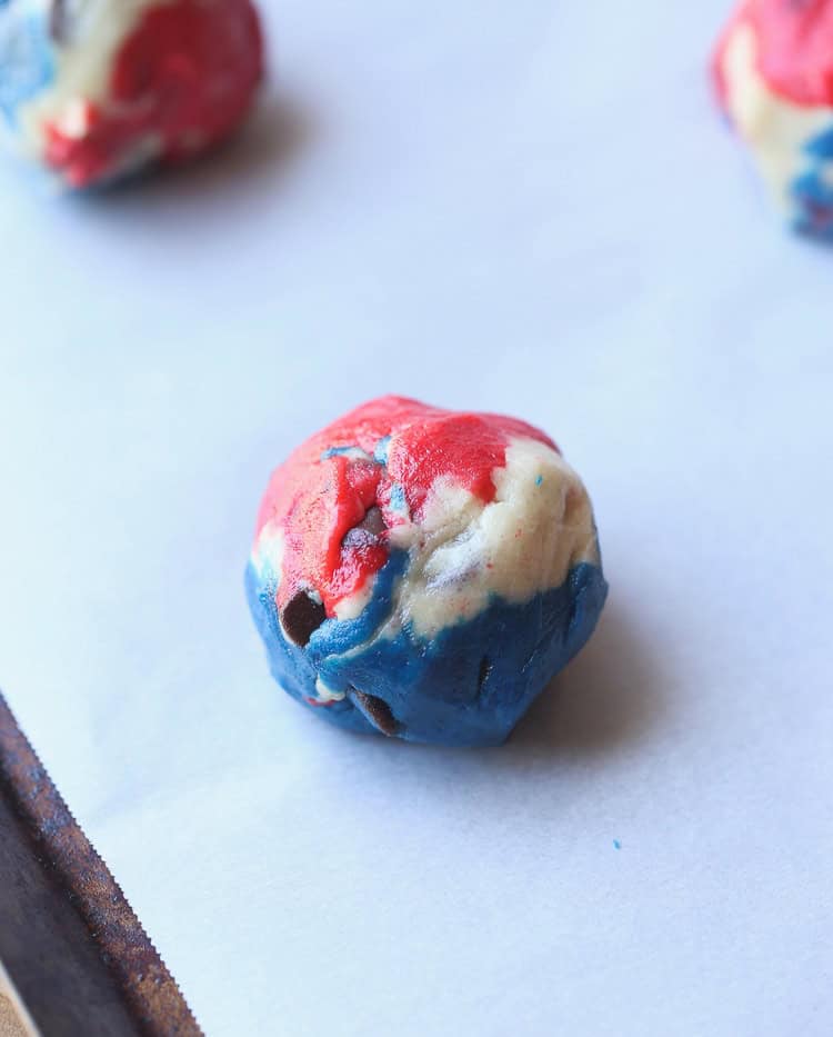 Patriotic Chocolate Chip Cookies