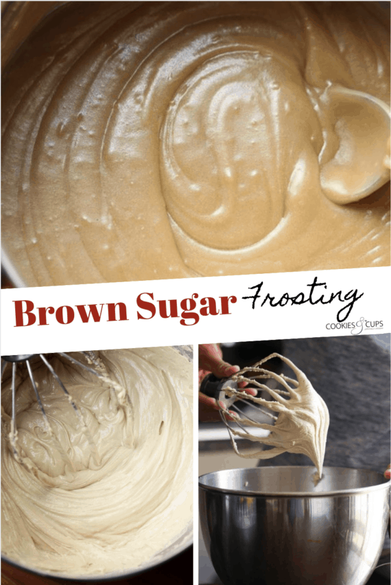 Pinterest image for brown sugar frosting