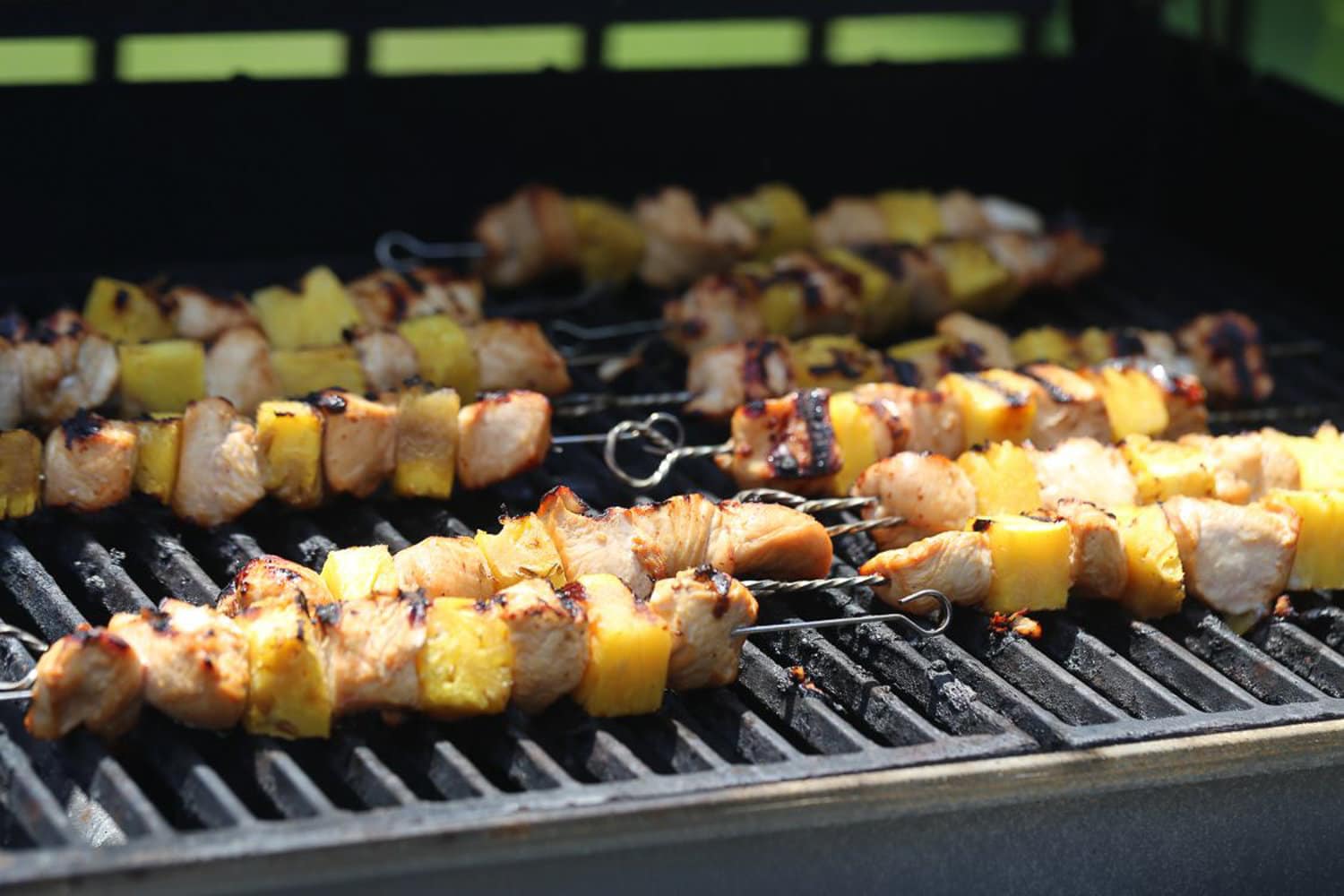 Pineapple ad chicken on the grill