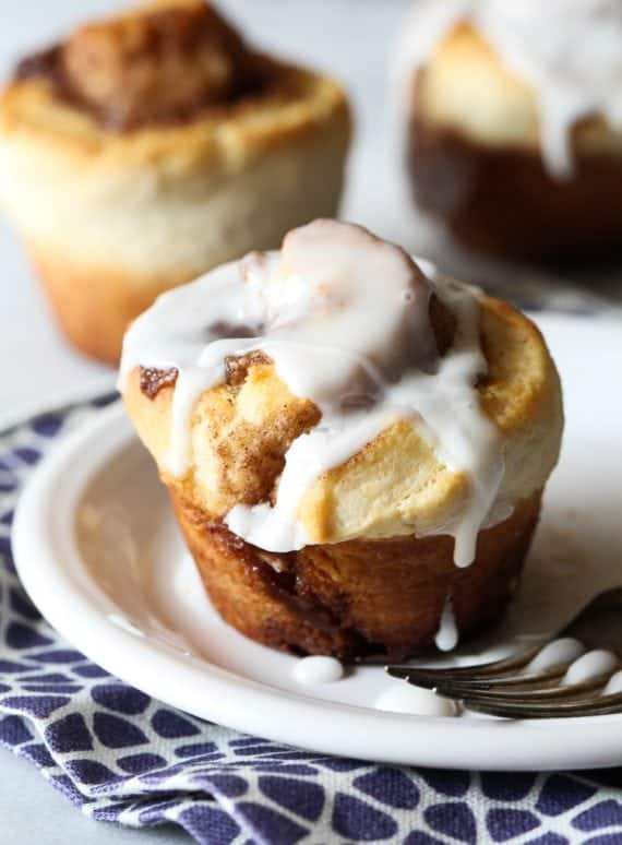 Image of a No Yeast Cinnamon Roll Muffin