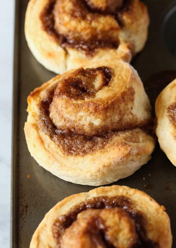 No Yeast Cinnamon Roll Muffins! The gooiest part of the cinnamon roll made quick with no yeast necessary!