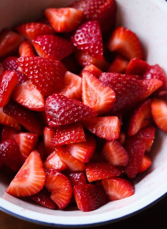 Easy Fresh Strawberry syrup, that you can top ice cream, pancakes, french toast, or even use in frosting!