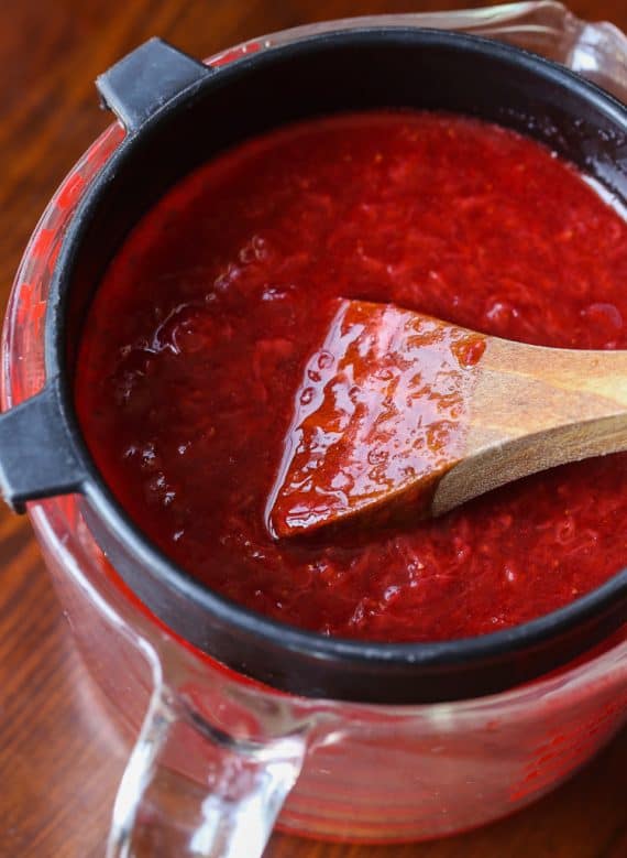 Easy Fresh Strawberry syrup, that you can top ice cream, pancakes, french toast, or even use in frosting!