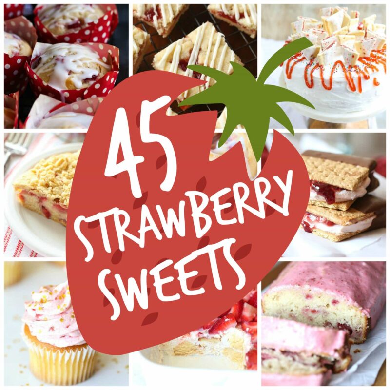 45 strawberry sweets
