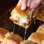 Chicken Parm slider ready to eat