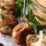 Crispy crab balls and the dipping sauce