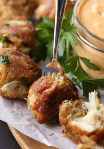 Crispy crab balls and the dipping sauce
