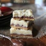 Salted Nutella Butter Bars, stacked