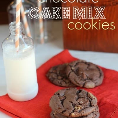 Peanut Butter Cup Chocolate Cake Mix Cookies