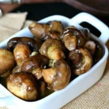 Crockpot Buttered Garlic Mushrooms - Sprinkles and Sprouts