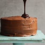 Chocolate Cake with Chocolate Cream Cheese and Chocolate Ganache