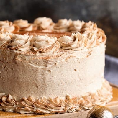 Bourbon Layer Cake with Bourbon Ganache and Milk Chocolate Buttercream |  Love and Olive Oil