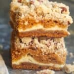 Image of Two Cream Cheese Pumpkin Praline Bars