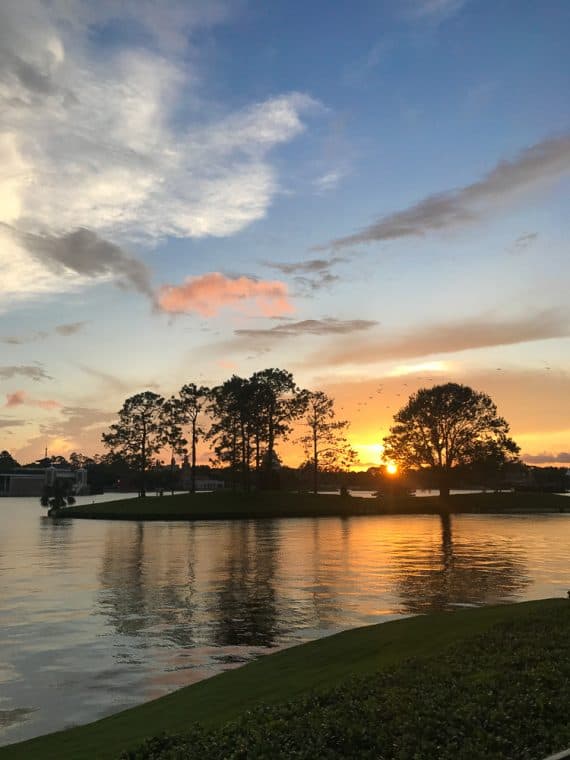 Epcot at sunset