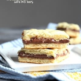 Chocolate Hazelnut Cake Mix Bars