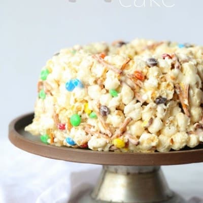 Oscar Party Popcorn Cake, Vegan + Gluten-Free - The Colorful Kitchen