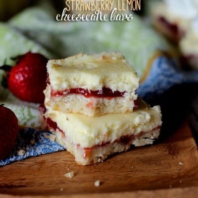 Strawberry Lemon Cheesecake Bars