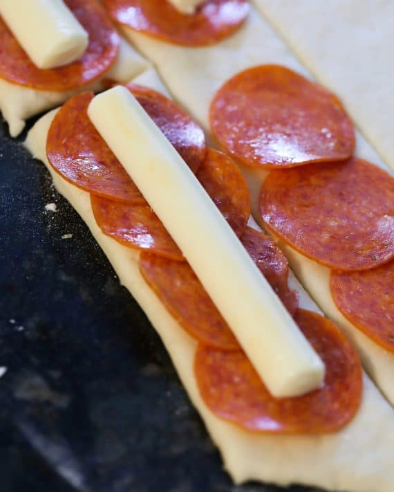 Cheesy Stuffed Pizza Breadsticks