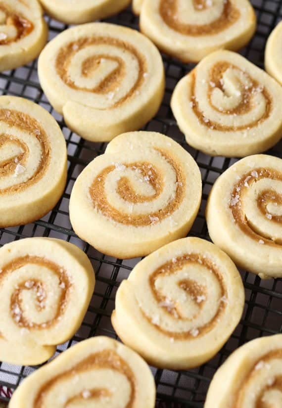 Salted Caramel Pinwheel Cookies