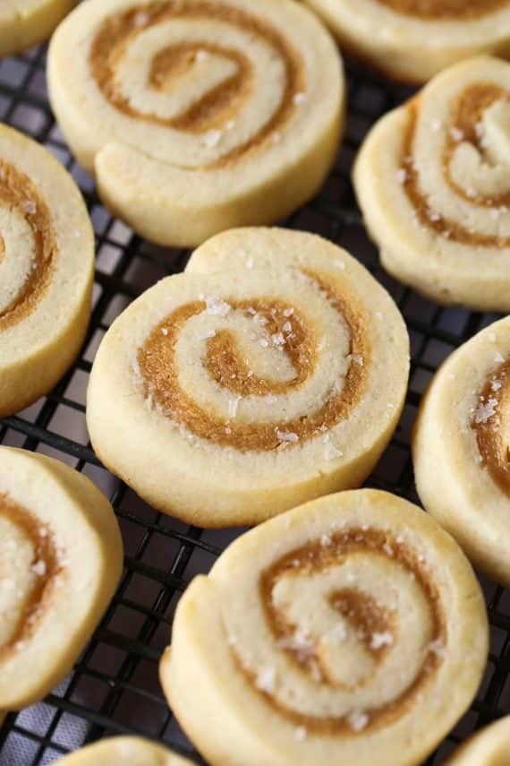 Salted Caramel Pinwheel Cookies