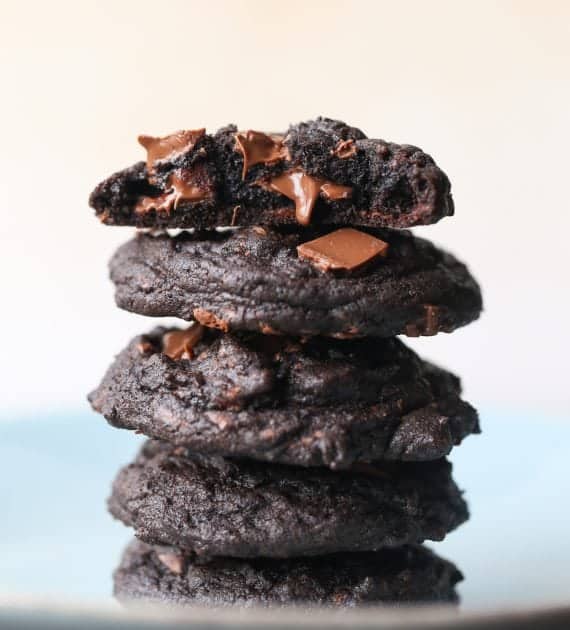 Image of Double Chocolate Mocha Cookies, Stacked