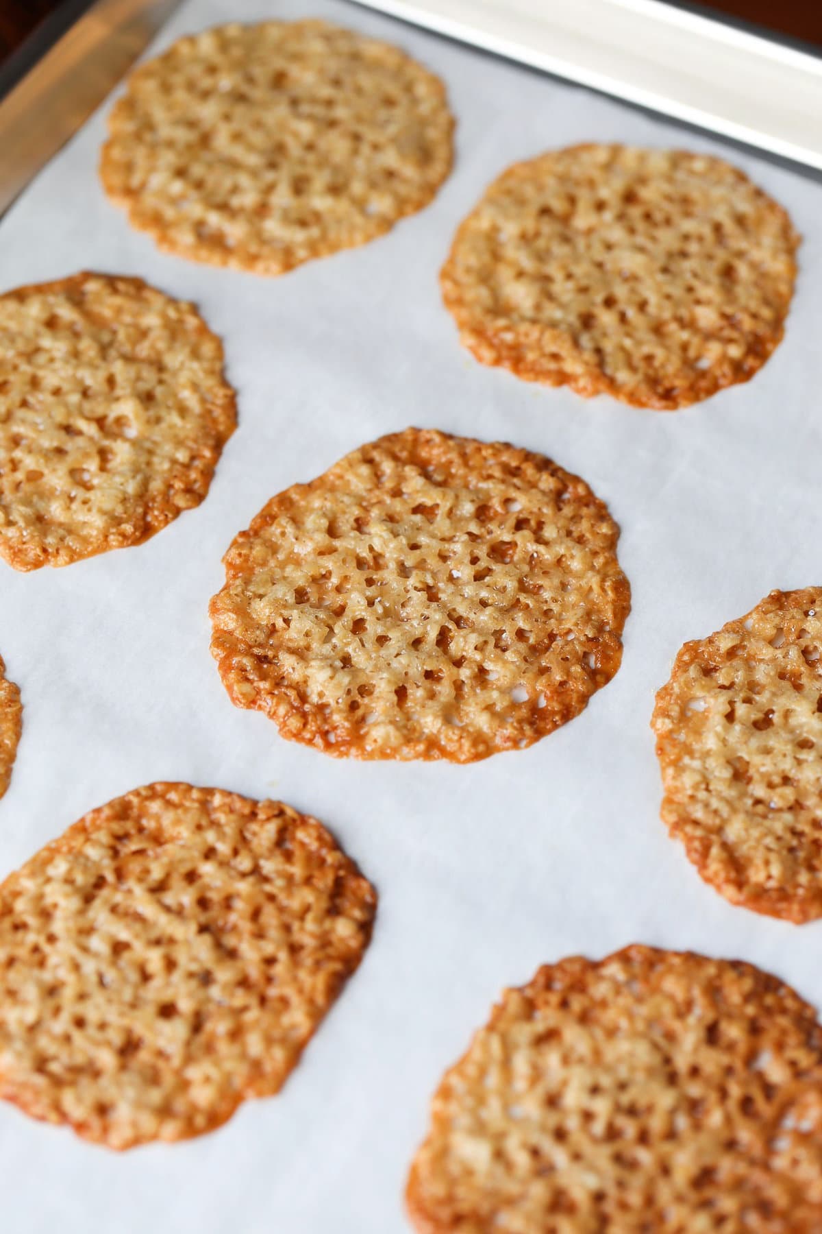 Crispy lace cookies