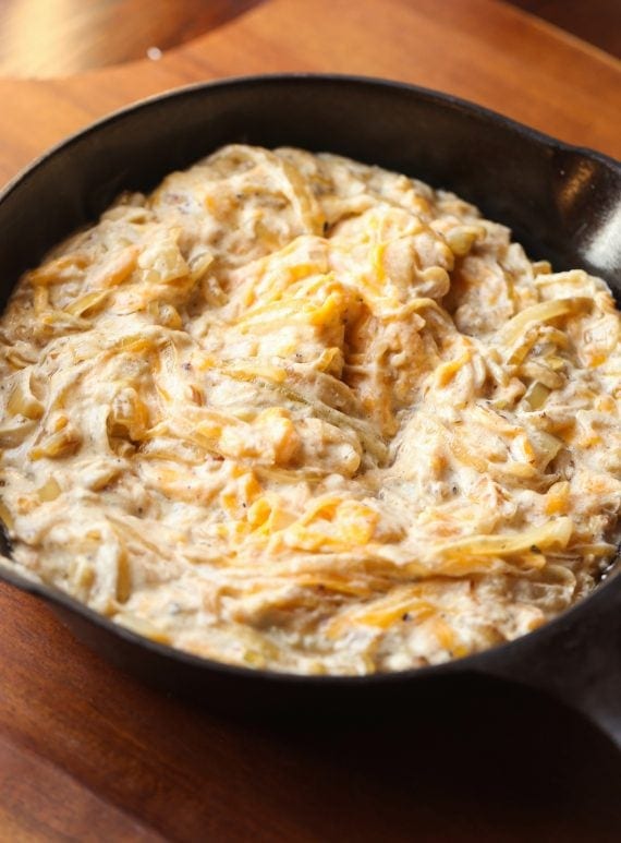 Cheesy Bacon Caramelized Onion Dip