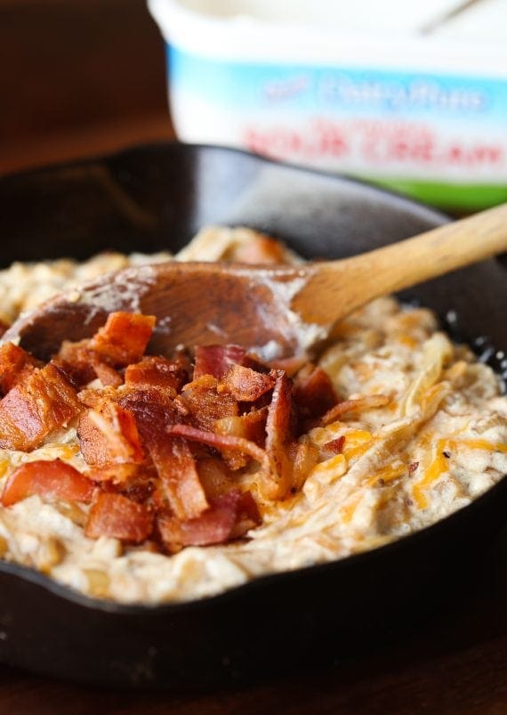 Cheesy Bacon Caramelized Onion Dip