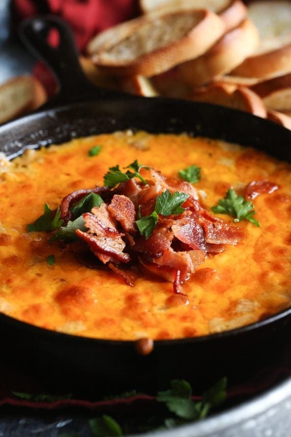 Cheesy Bacon Caramelized Onion Dip