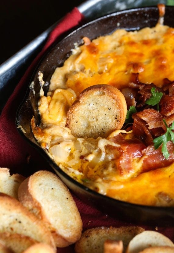 Cheesy Bacon Caramelized Onion Dip