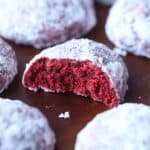 Red Velvet Snowball Cookies