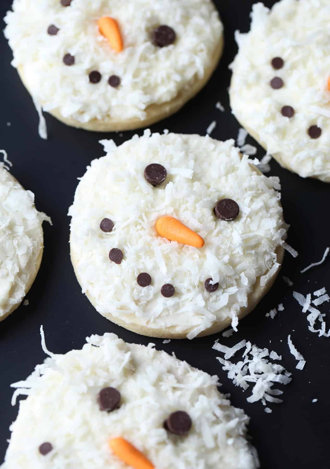 Coconut Snowman Cookies