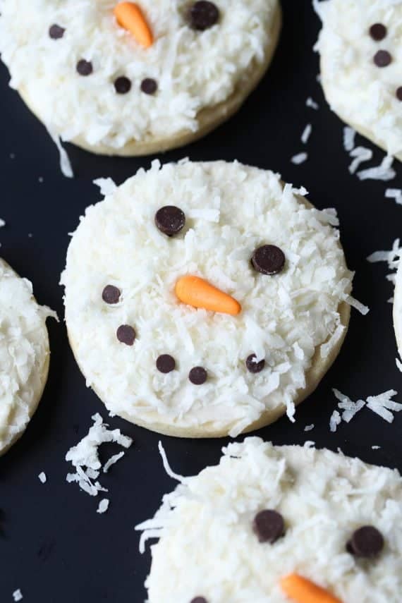 Coconut Snowman Cookies