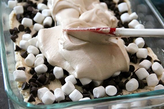 Image of Spreading Meringue over Marshmallows