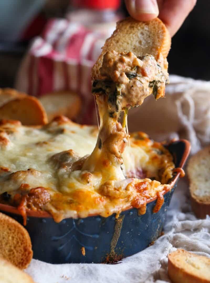 cheesy tuscan sausage dip