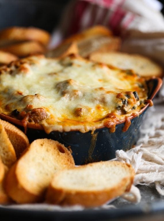 Cheesy Sausage Tuscan Dip