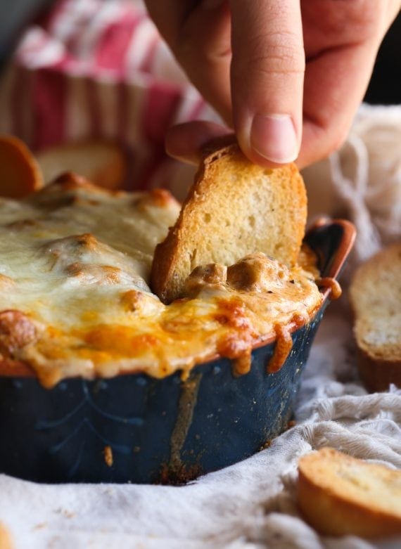 Easy Skillet Sausage Dip {Party Appetizer} - A Joyfully Mad Kitchen