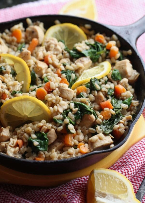 Skillet Lemon Chicken with Barley | Quick & Easy Chicken Dinner Recipe