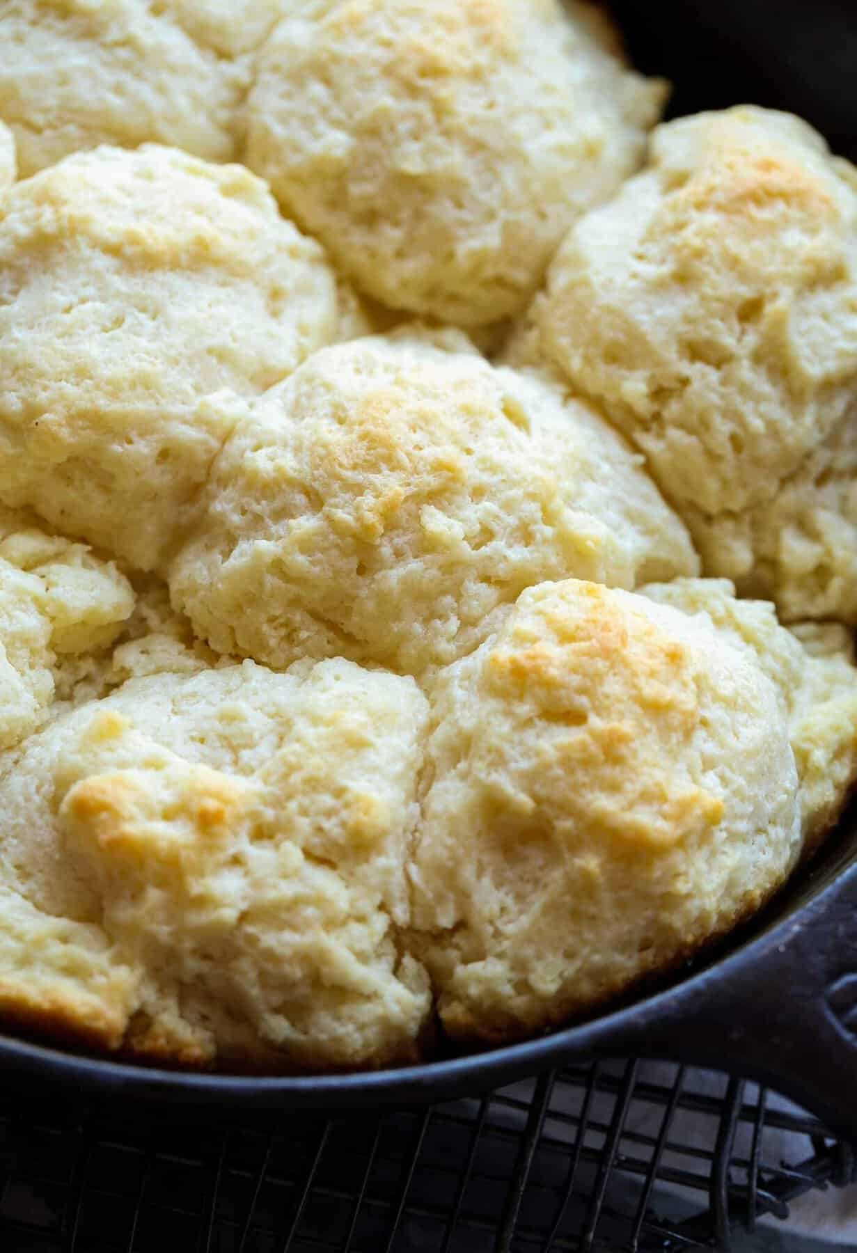 The BEST Skillet Biscuits How to Make Skillet Biscuits With Honey Butter