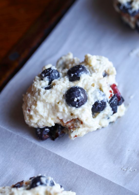 Blueberry Cream Cheese Biscuits