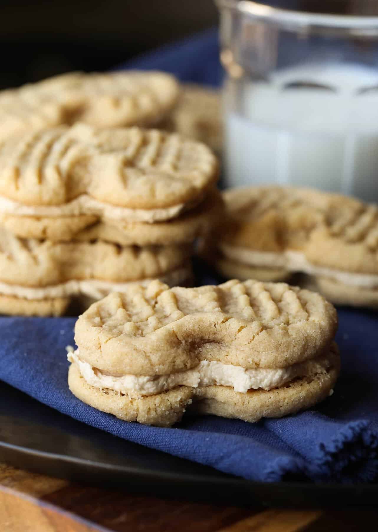 Homemade Nutter Butters Peanut Butter Cookies Cookies and Cups