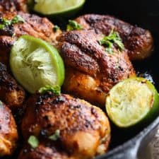 Spicy Skillet Lime Chicken Recipe | Cookies and Cups