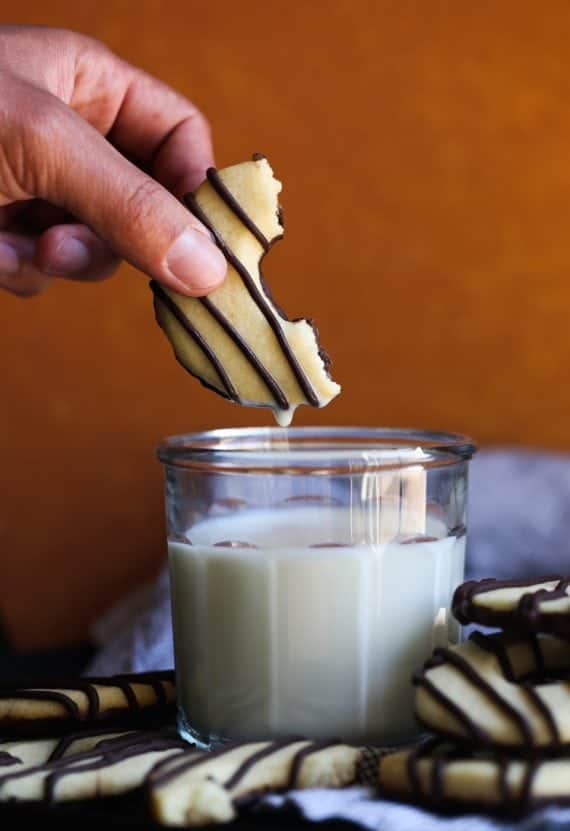 turkey cookies with fudge stripes