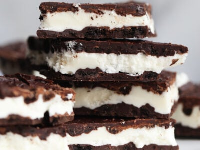 Image of a Stack of Oreo Cookie Bark