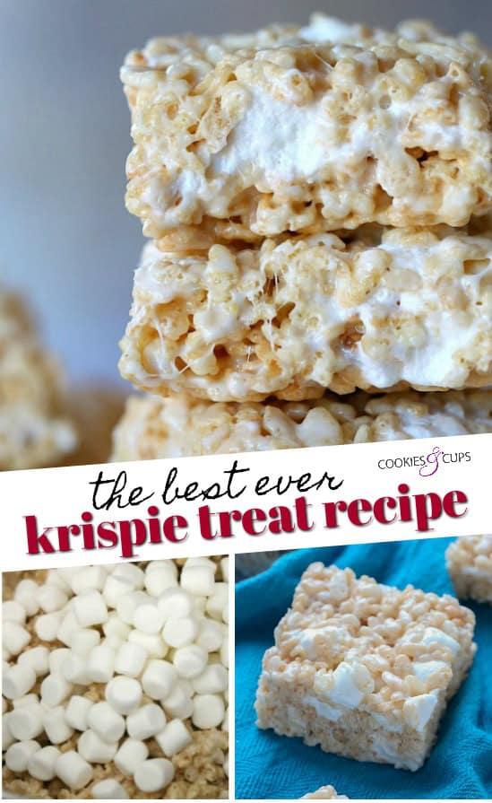 Absolutely Perfect Rice Krispie Treats | Cookies and Cups