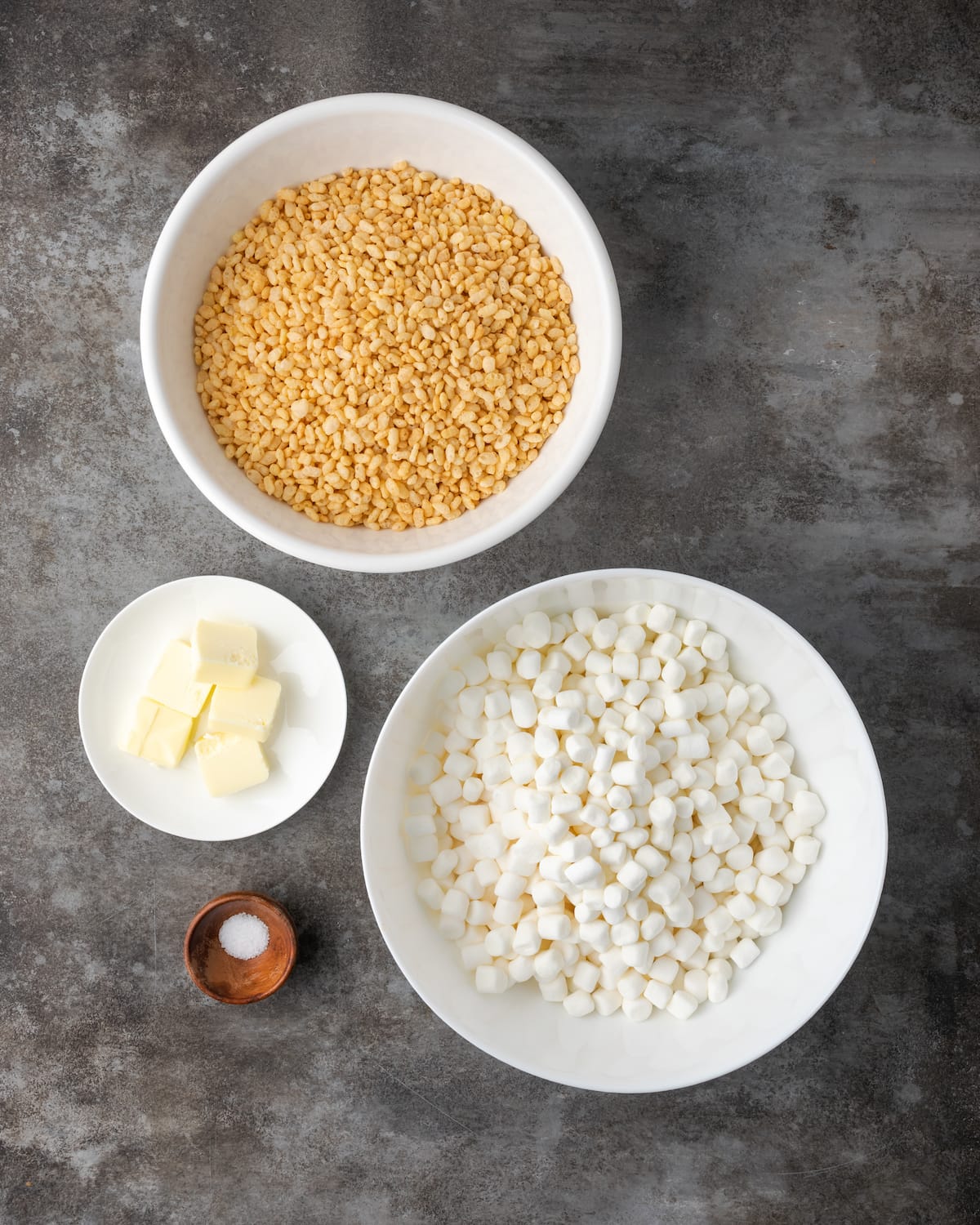 The ingredients for the Perfect Rice Krispie Treats.