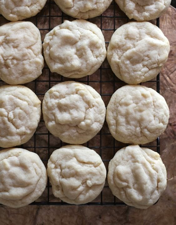Soft Sugar Cookies on a cooling rack